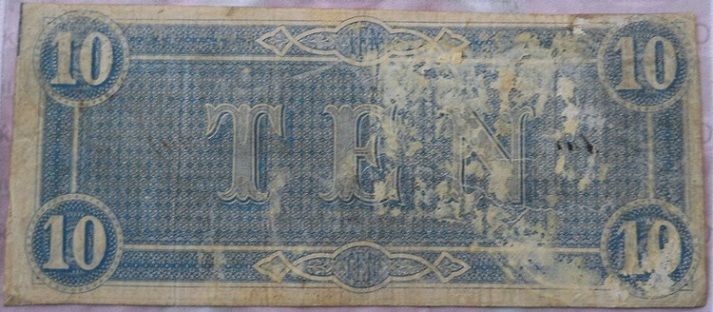 1864-'Plate-A'-Confederate-10-Dollar-Note