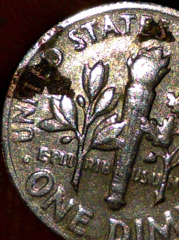 Possible-1967-Dime-Strike/Lamination-Error