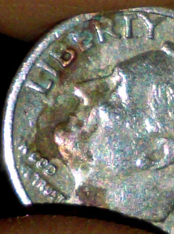 Possible-1967-Dime-Strike/Lamination-Error
