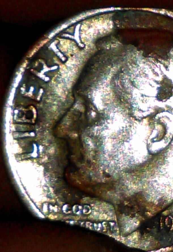 Possible-1967-Dime-Strike/Lamination-Error