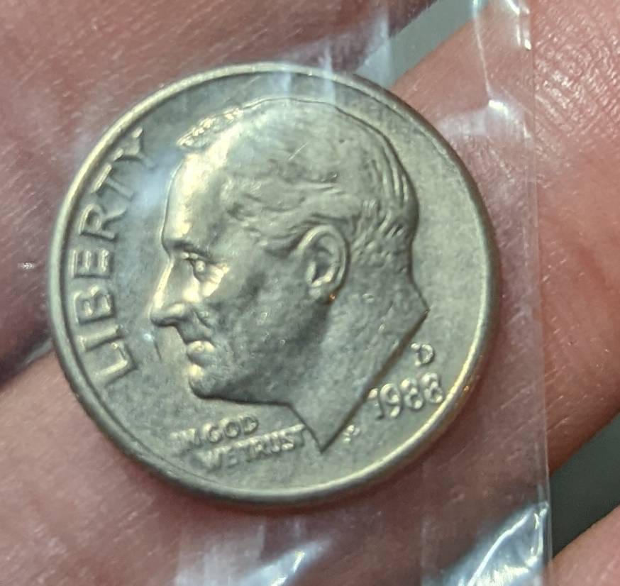 1988-D-Roosevelt-Dime-No-Reverse?