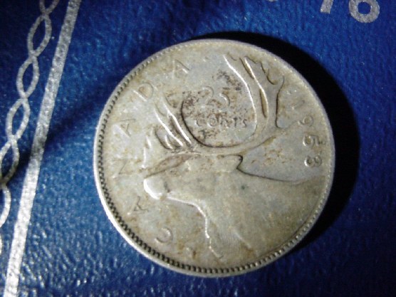 1953-Canada-25-Cent-Error-In