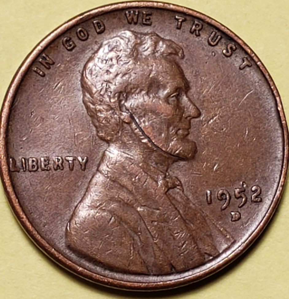 1952-D-LWC,-Obverse-Struck-Through/Wannabee?-Weight-3.10g