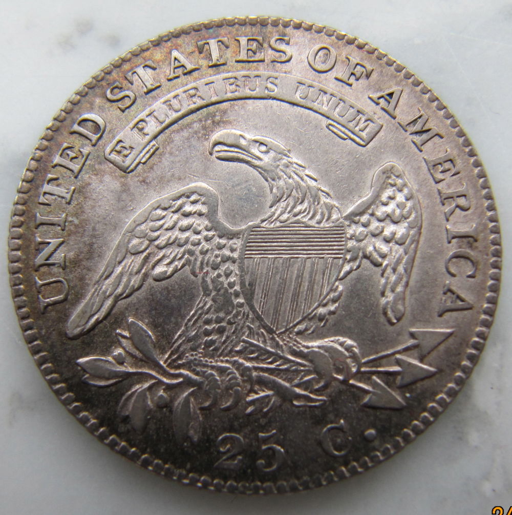 1825/4/2-Capped-Bust-Quarter,-B-2,-Rot.-Rev.-For-Grading