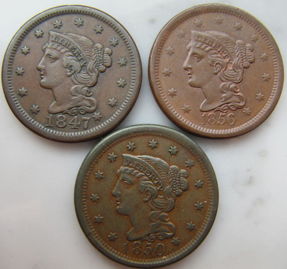 Nice-Group-Of-Late-Date-Large-Cents-From-Local-Show