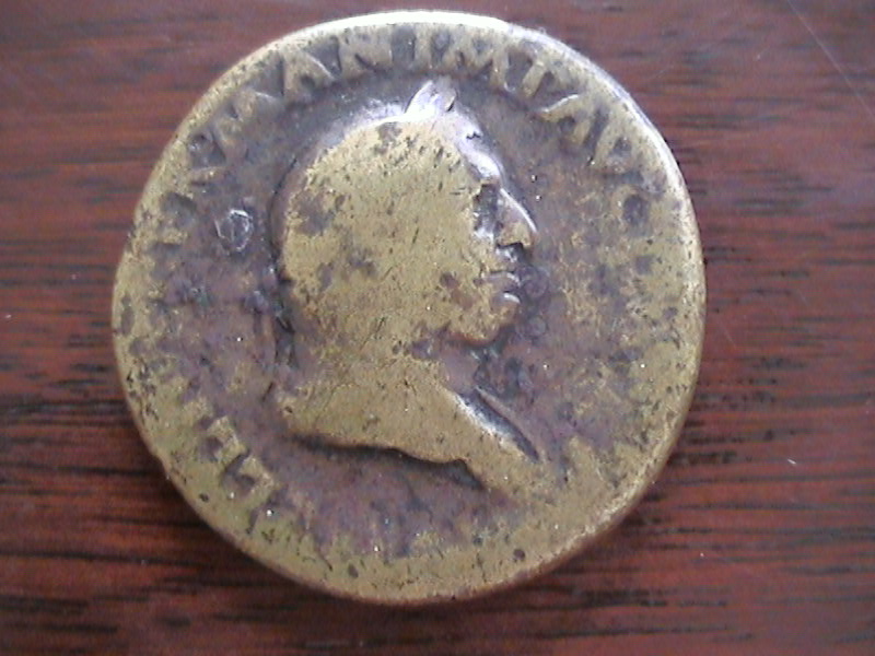 A-Very-Low-Grade-But-Scarce-Sestertius-Of-Vitellius