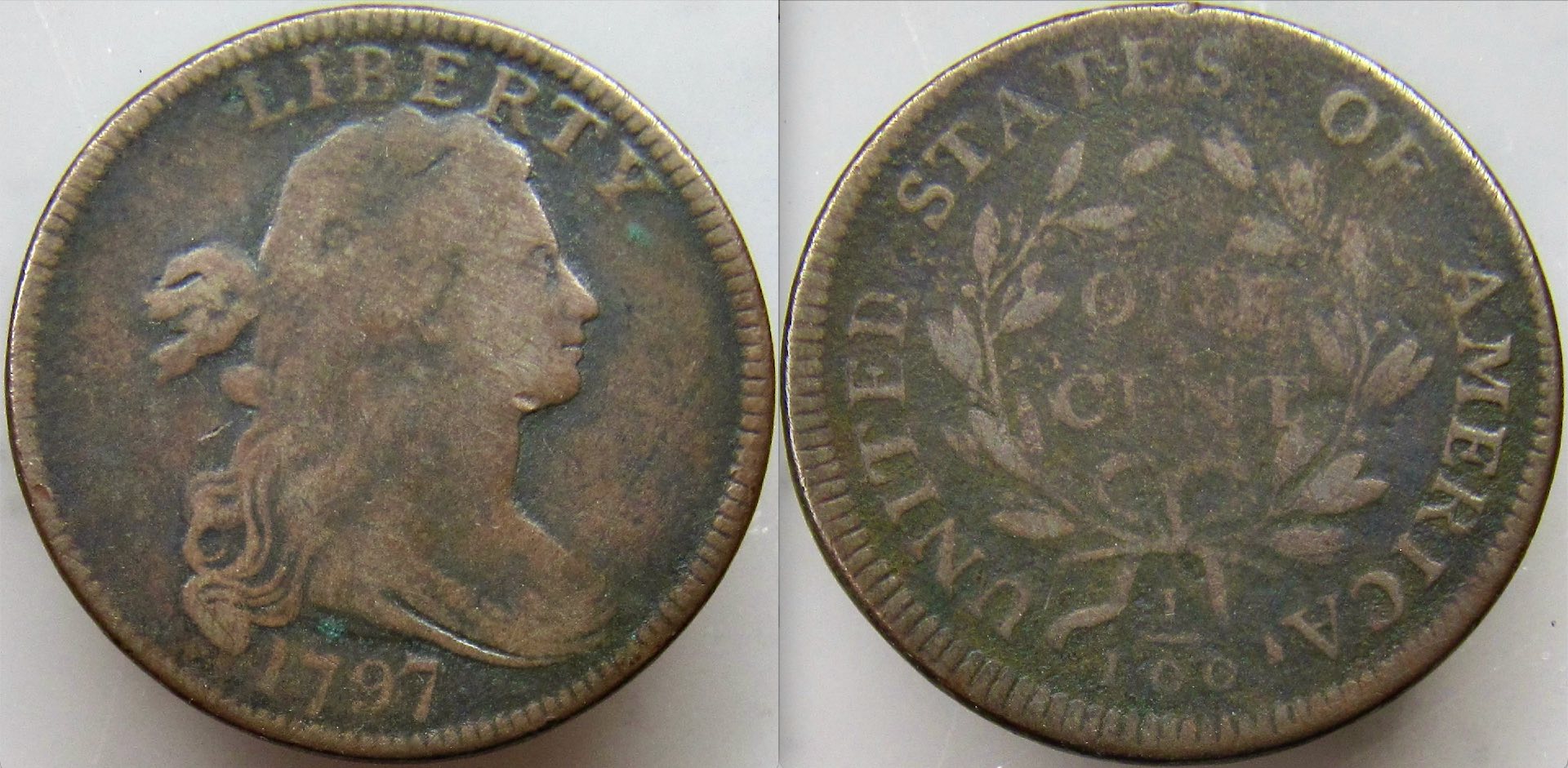 1797-Draped-Bust-Cent---Scarce-But-Not-Pretty