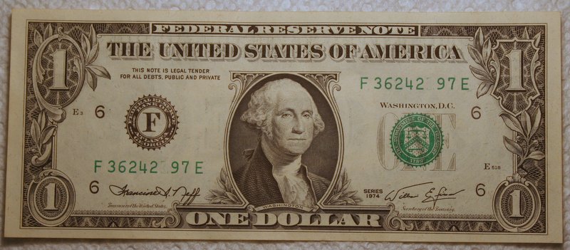 1974-$1.00-Under-Inking-Sequence-Ink-To-No-Ink