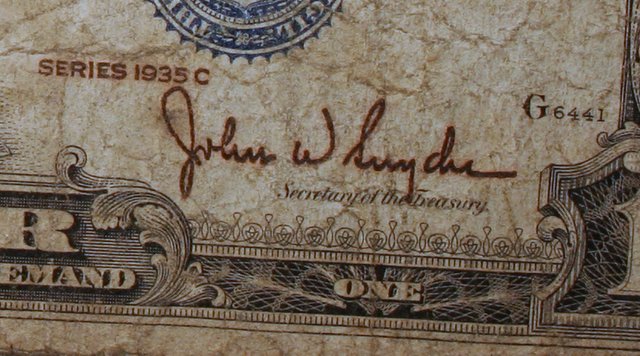 $1.00-1935c-Silver-Cert.-With-Strange-Ink?