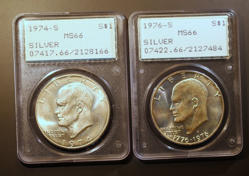 PCGS-Old-Green-Holder-Ike-Dollars