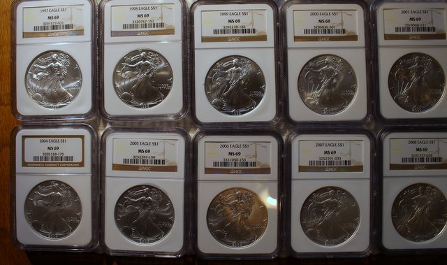 American-Silver-Eagles-NGC-Slabs