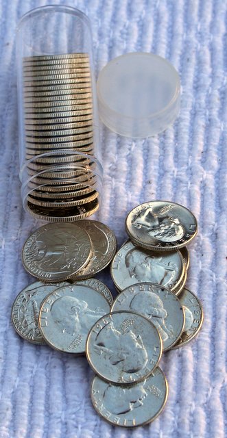 1961-D-Roll-Of-Washington-Quarters