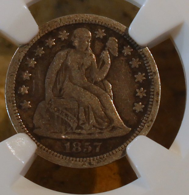 1857-Dime-Stack's-W-57th-Collection