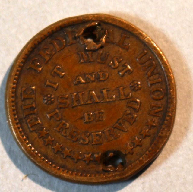 Damaged-Civil-War-Token