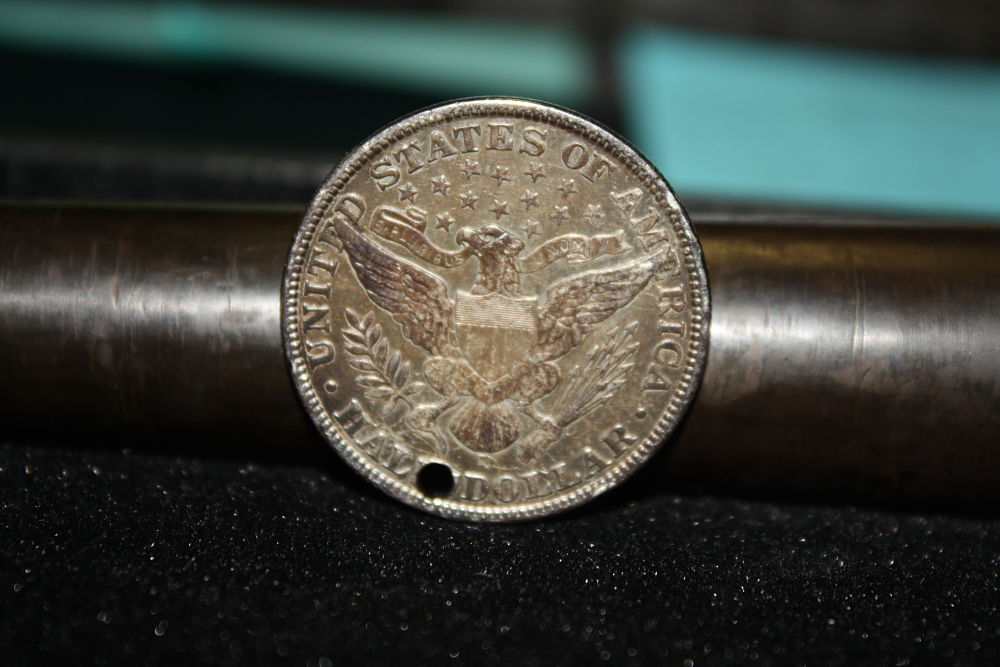 Holed-1908-D-Barber-Half-Dollar