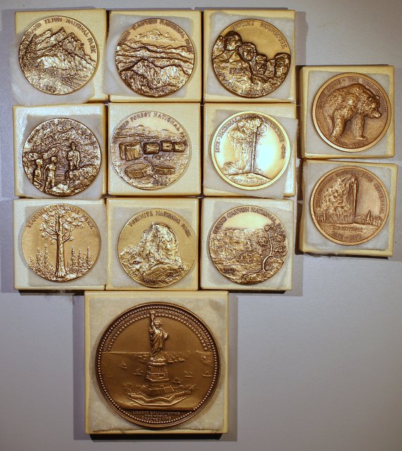 Bronze-National-Parks-Tokens-Circa-1970's