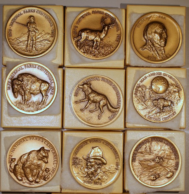 Bronze-National-Parks-Tokens-Circa-1970's