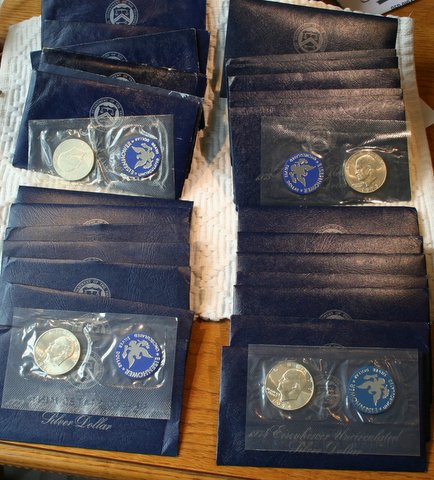 The-7-Days-Of-Ike-Eisenhower-Dollars-II--Plus-Three-Days-Of-Other-Ike-Dollars!