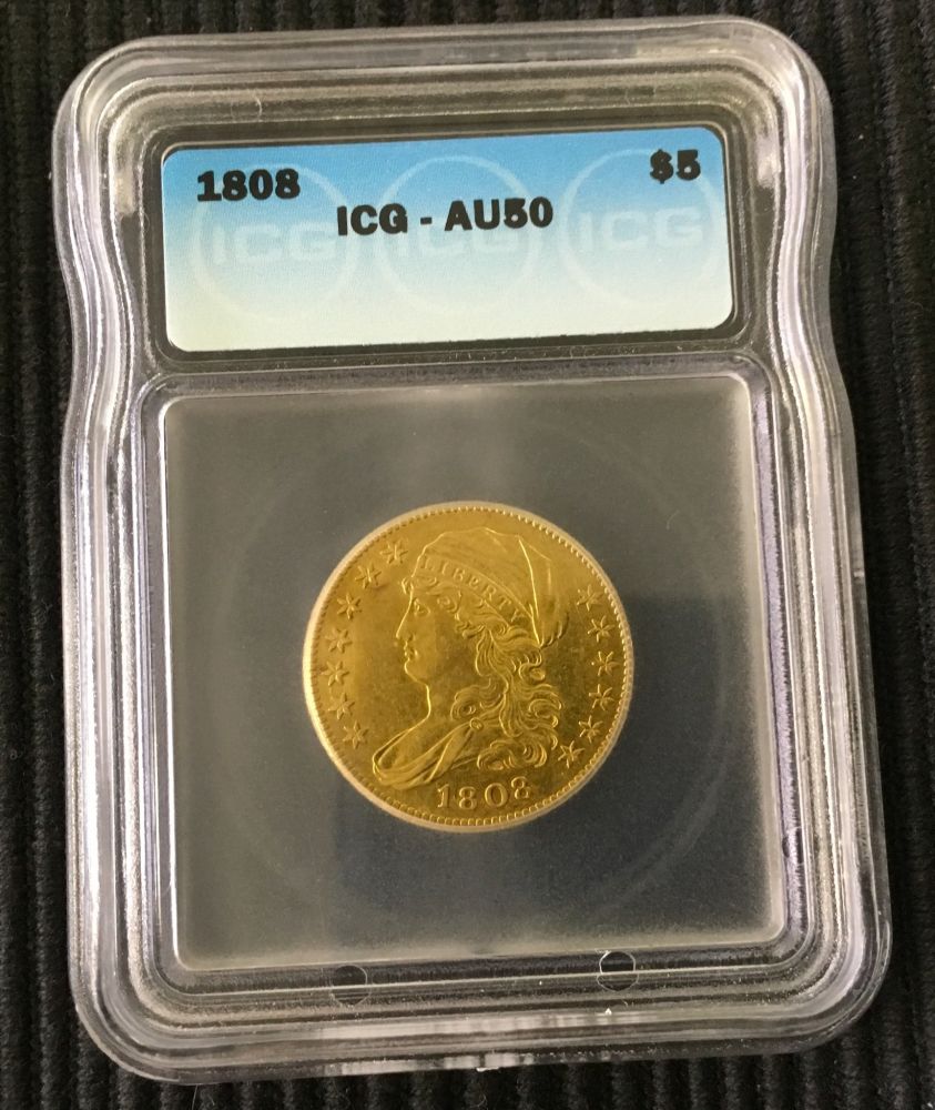 1808-$5.00--U.-S.-Gold