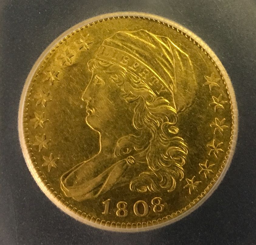 1808-$5.00--U.-S.-Gold