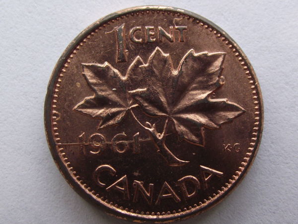 1961-Penny---Die-Crack-Through-Date-And-