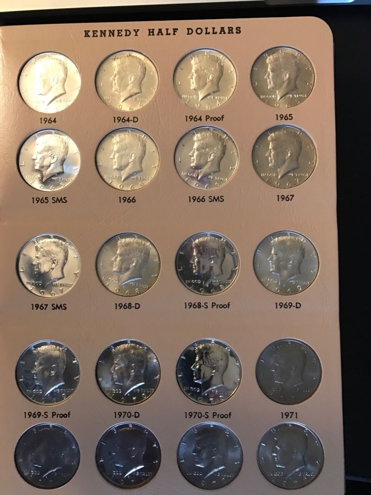 Kennedy-Halves-Milestone---2-Pages-Of-Dansco-8166-Complete!