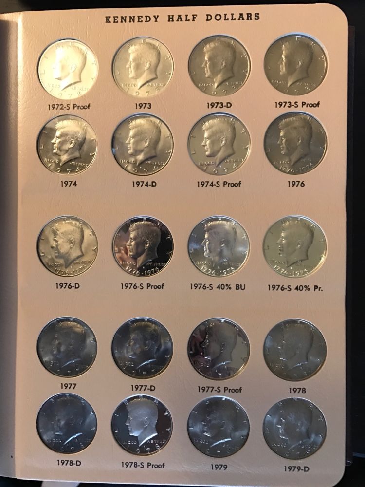 Kennedy-Halves-Milestone---2-Pages-Of-Dansco-8166-Complete!