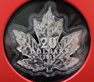 2015-$20-Fine-Silver-Coin-The-Canadian-Maple-Leaf-Shaped