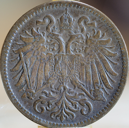 1913-Coin/Token-Identification:-Id:-Austria-Hungary-2-Heller