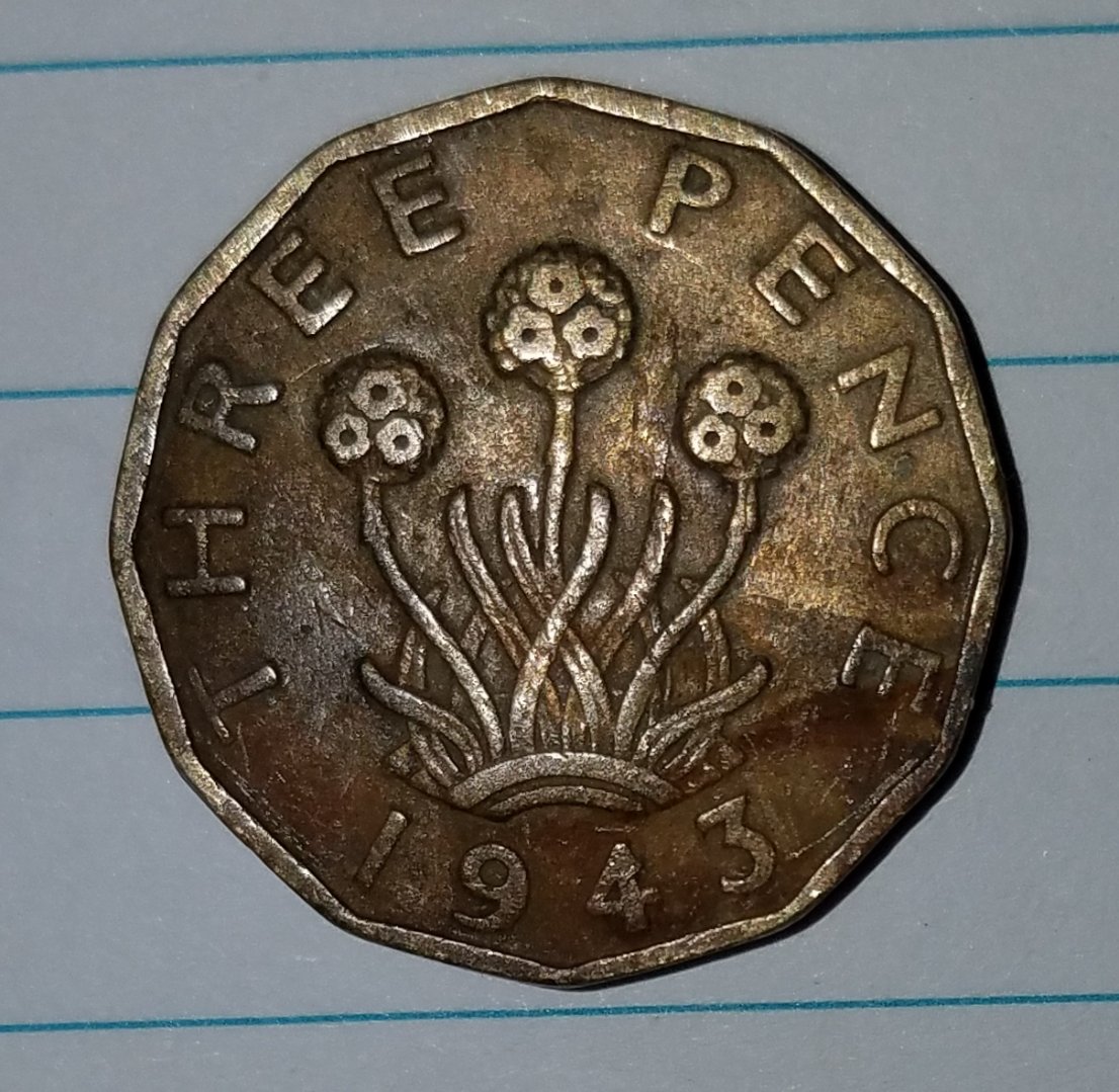 1943-Great-Britain-King-George-VI-3-Pence-Coins