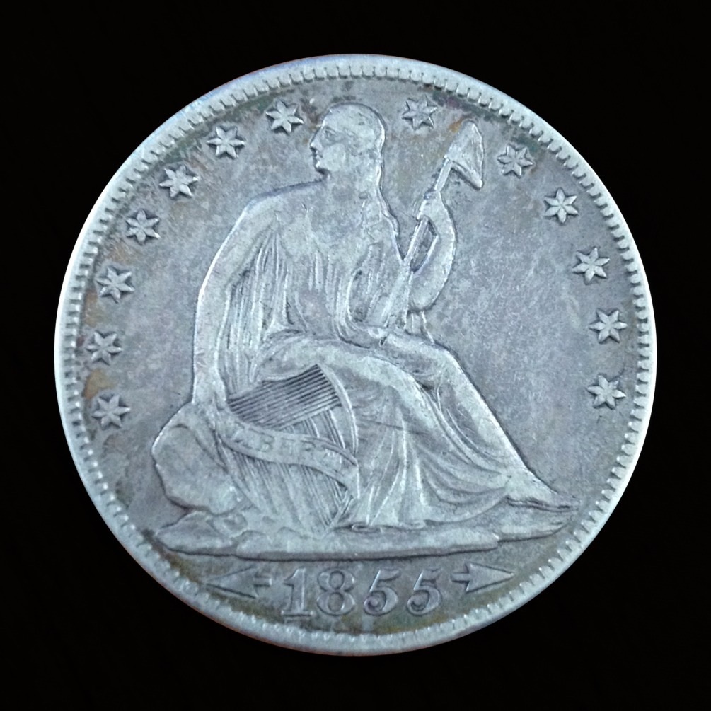 1855-O-Seated-Liberty-Half-Dollar-For-Grading