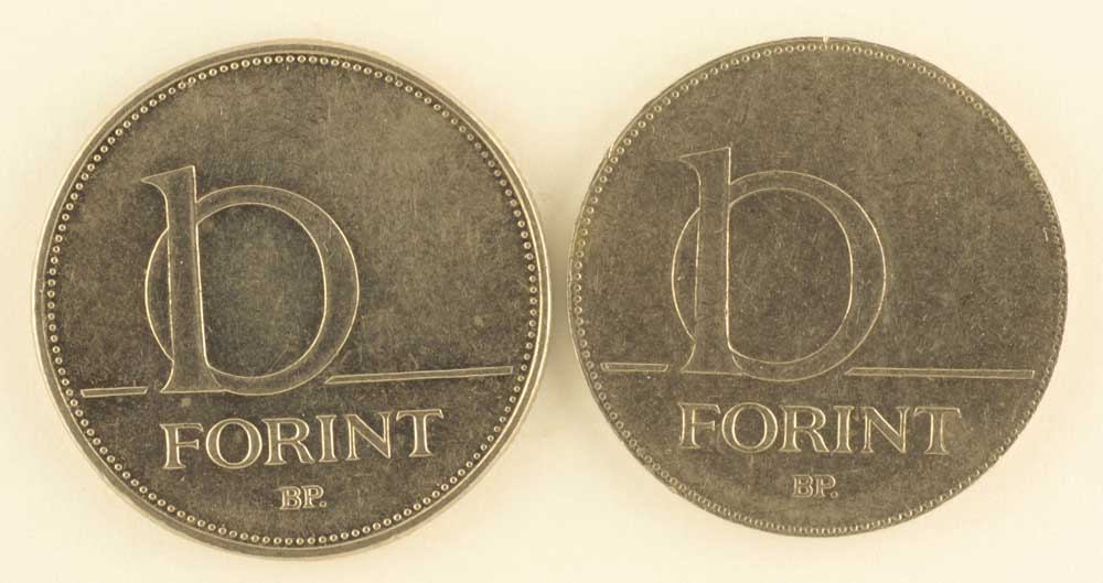 Hungary-10-Forint-1994-Rim-Error
