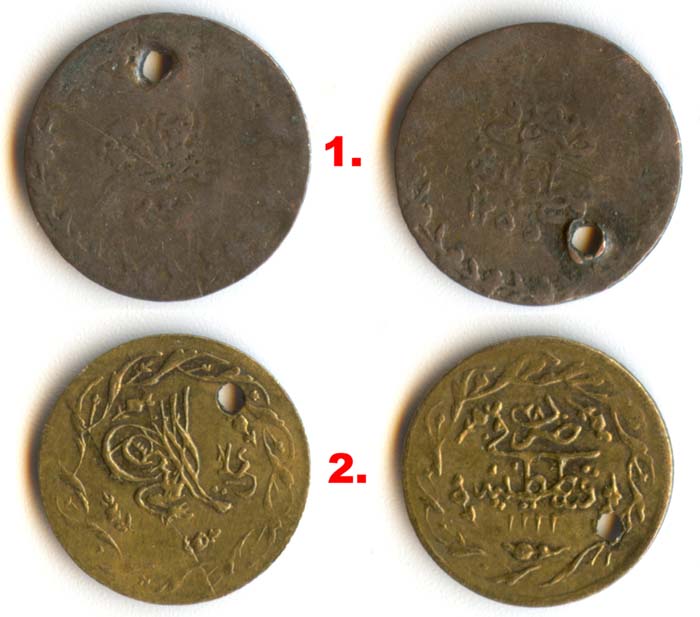 Ottoman-Coins-|-1-Worn,-1-Reproduction