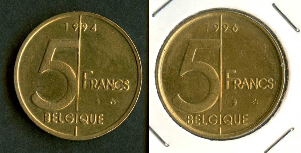Belgium-5-Francs-Varieties