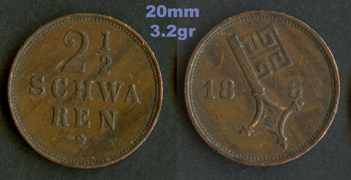 2.5-Schwaren-1861-|-Bremen