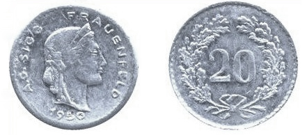 Switzerland-Ag.-Sigg-Frauenfeld-20-Rappen?-Aluminum