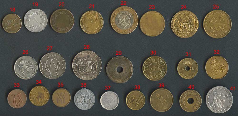 41-Tokens-And-Medals-Mostly-From-Germany