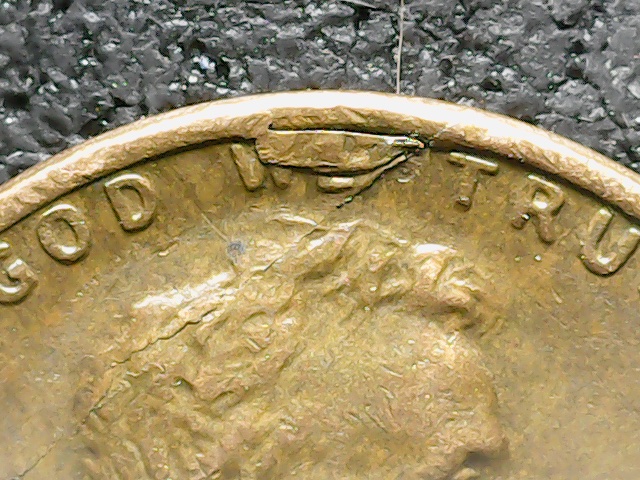 1974-D-Lincoln-Cent.rim-To-Rim-Die-Crack-W/2-Retained-Cuds