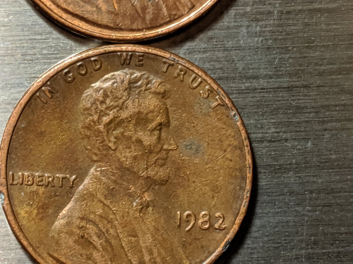 1982-Pennies-Zinc/Copper
