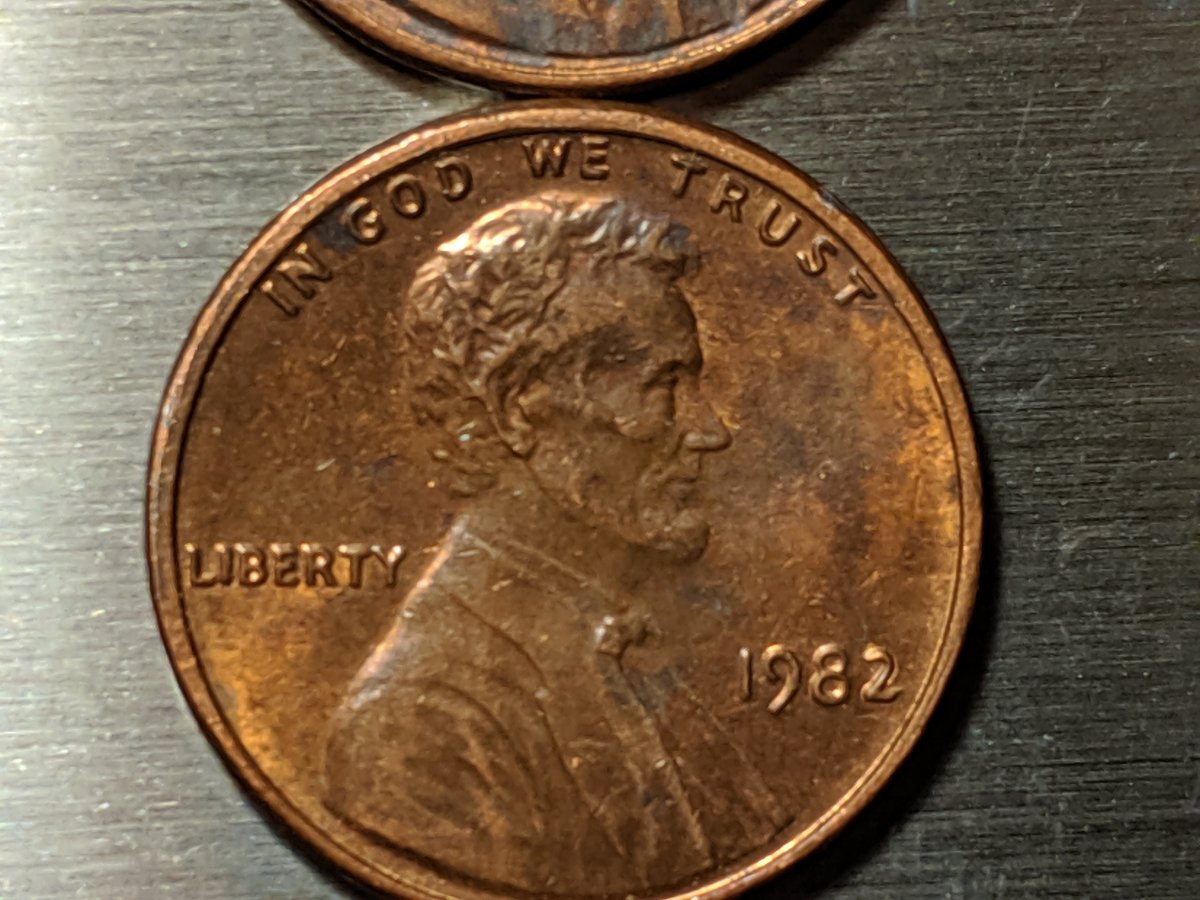 1982-Pennies-Zinc/Copper