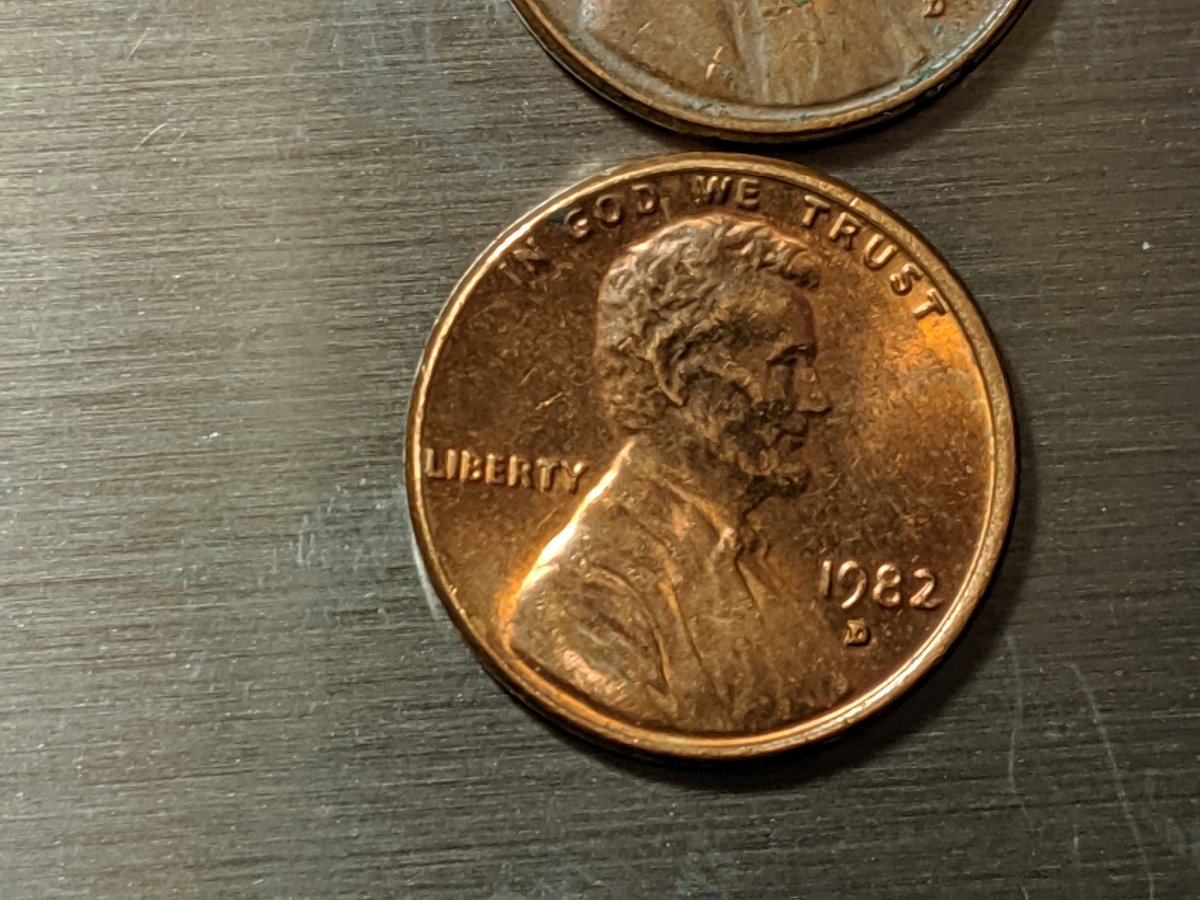 1982-Pennies-Zinc/Copper