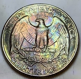1996-Washington-Quarter-Rainbow-Toned