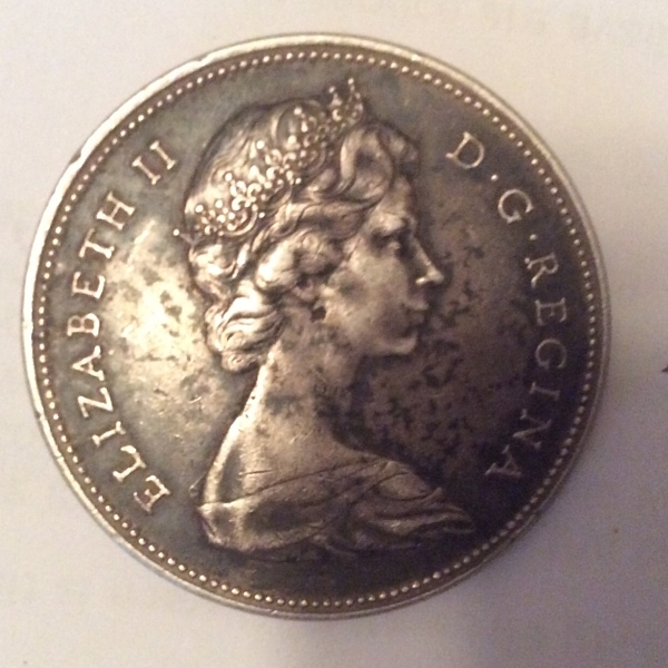 1966-Canadian-Silver-Dollar---Small-Beads-?