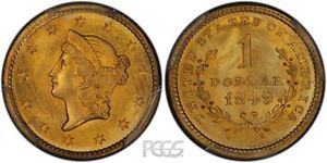 Counterfeit-PCGS-Holder-[2]-Slabbed-1849-$1-Gold-Same-Serial-Numbers