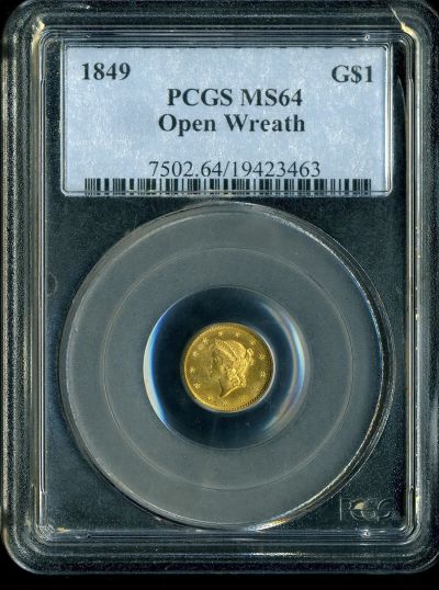 Counterfeit-PCGS-Holder-[2]-Slabbed-1849-$1-Gold-Same-Serial-Numbers