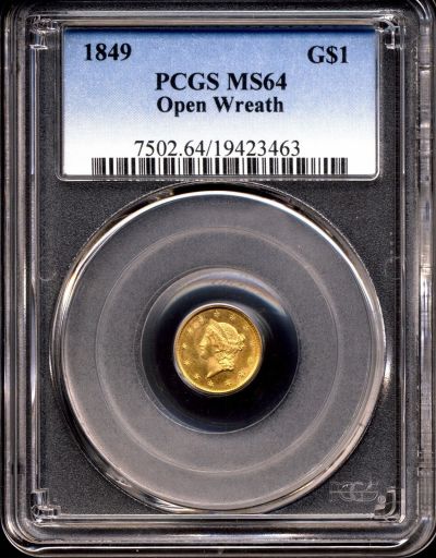 Counterfeit-PCGS-Holder-[2]-Slabbed-1849-$1-Gold-Same-Serial-Numbers