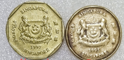 1995-Singapore-$1.00-Periwinkle