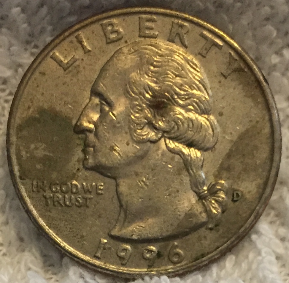 1996-D-Washington-Quarter-Dollar-With-A-Dimple-On-The-Obverse