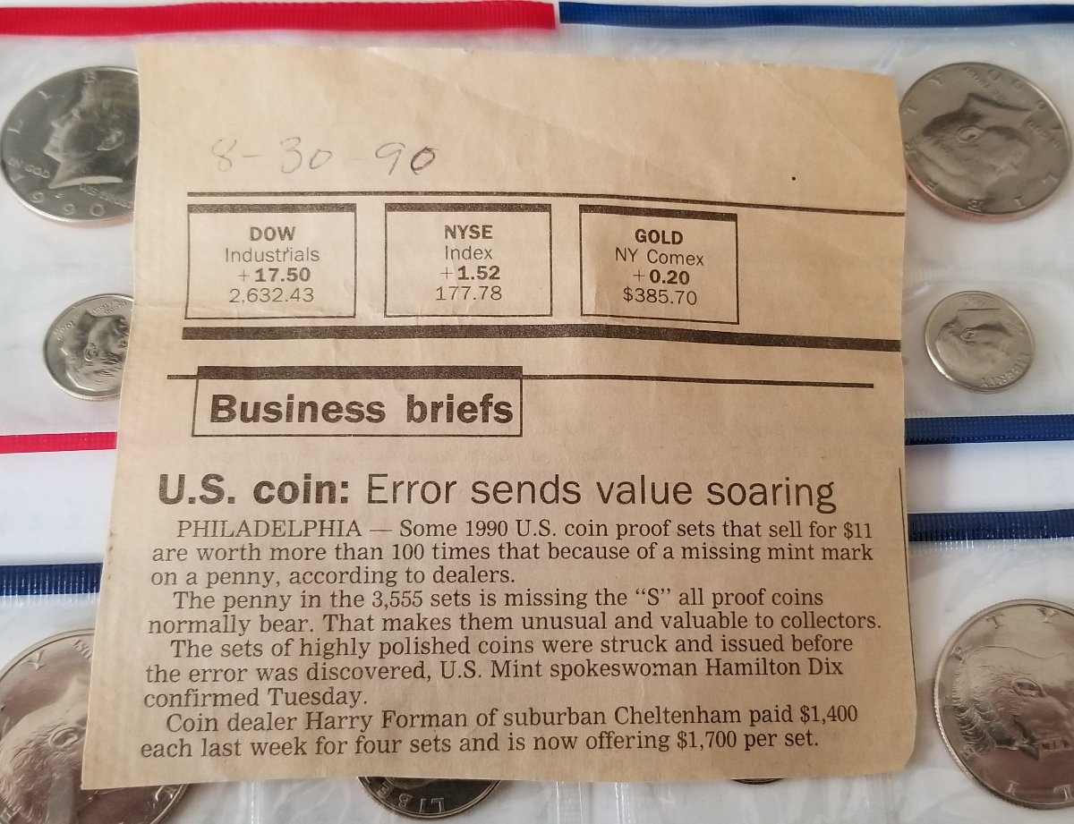 1990-Coin-Set-Question