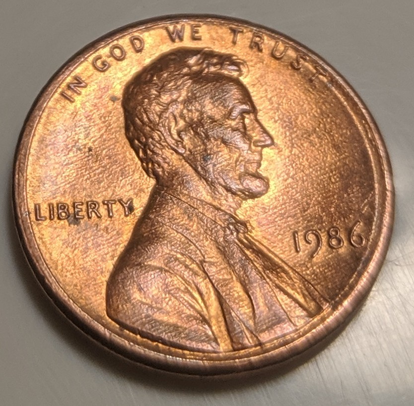 1986-Lincoln-Penny-Striated-Obverse-W-Reverse-Errors